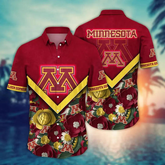 Minnesota Golden Gophers NCAA Flower Aloha Hawaiian Shirt 5, NCAA Hawaiian Shirt Moonbestprint