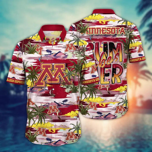 Minnesota Golden Gophers NCAA Flower Aloha Hawaiian Shirt 8, NCAA Hawaiian Shirt Moonbestprint