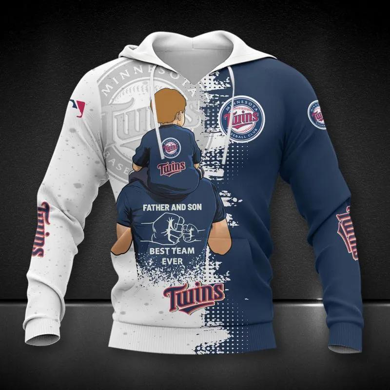 Minnesota Twins Dad And Son All Over Print Hoodie 1, MLB Hoodie Moonbestprint