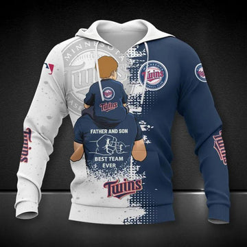 Minnesota Twins Dad And Son All Over Print Hoodie 1, MLB Hoodie Moonbestprint