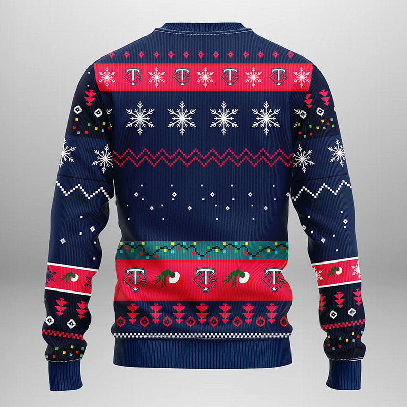 Minnesota Twins Grinch Ugly Christmas Sweater Moonbestprint