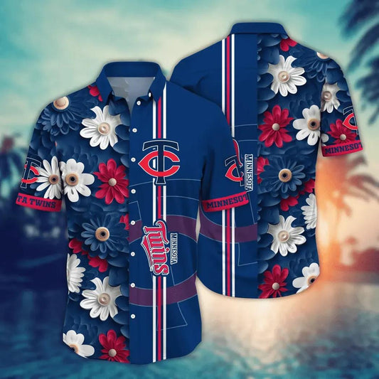 Minnesota Twins MLB Flower Aloha Hawaiian Shirt 14, MLB Hawaiian Shirt Moonbestprint