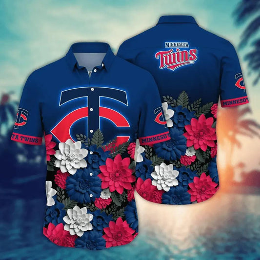Minnesota Twins MLB Flower Aloha Hawaiian Shirt 16, MLB Hawaiian Shirt Moonbestprint