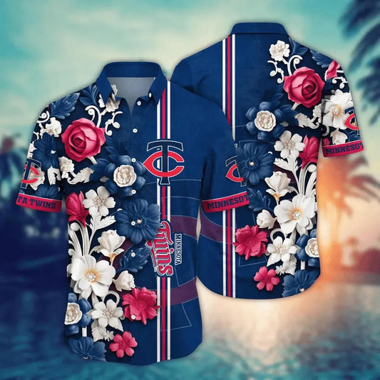 Minnesota Twins MLB Flower Aloha Hawaiian Shirt 19, MLB Hawaiian Shirt Moonbestprint