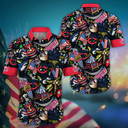Minnesota Twins MLB Flower Aloha Hawaiian Shirt 20, MLB Hawaiian Shirt Moonbestprint