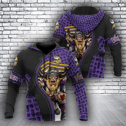 Minnesota Vikings 3D Hoodie 3, NFL Hoodie Moonbestprint