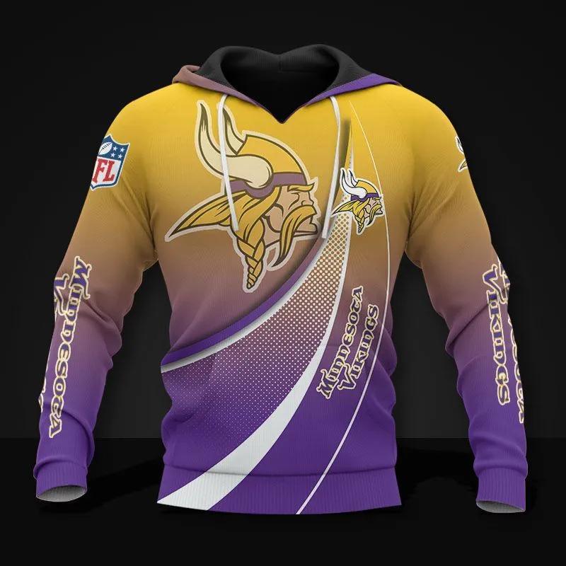 Minnesota Vikings All Over Print Hoodie, NFL Hoodie Moonbestprint