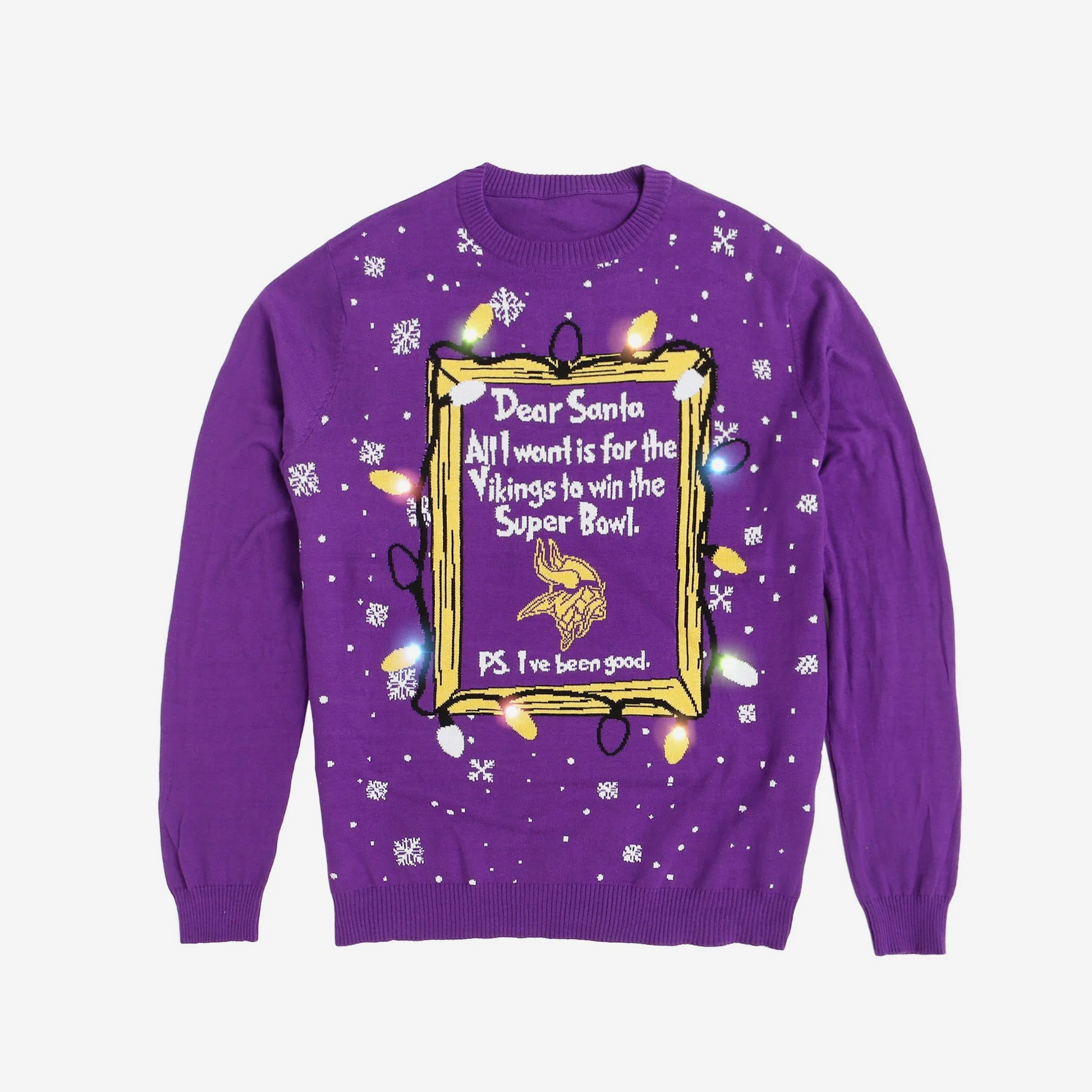 Minnesota Vikings Dear Santa To Win Super Bowl Ugly Christmas Sweater 2025 – Moonbestprint