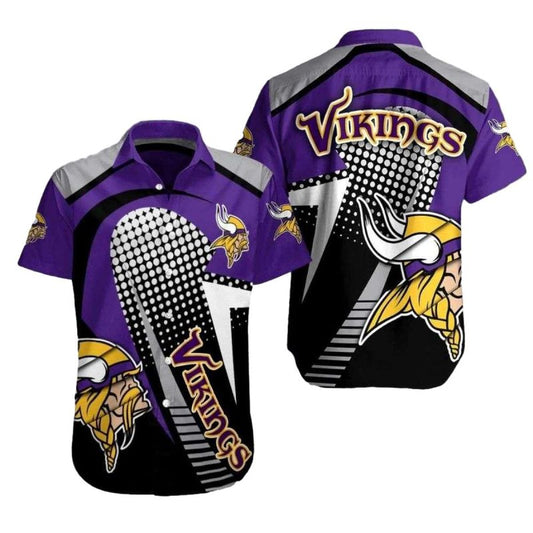 Minnesota Vikings Dot Fade Hawaiian Shirt - Moonbestprint