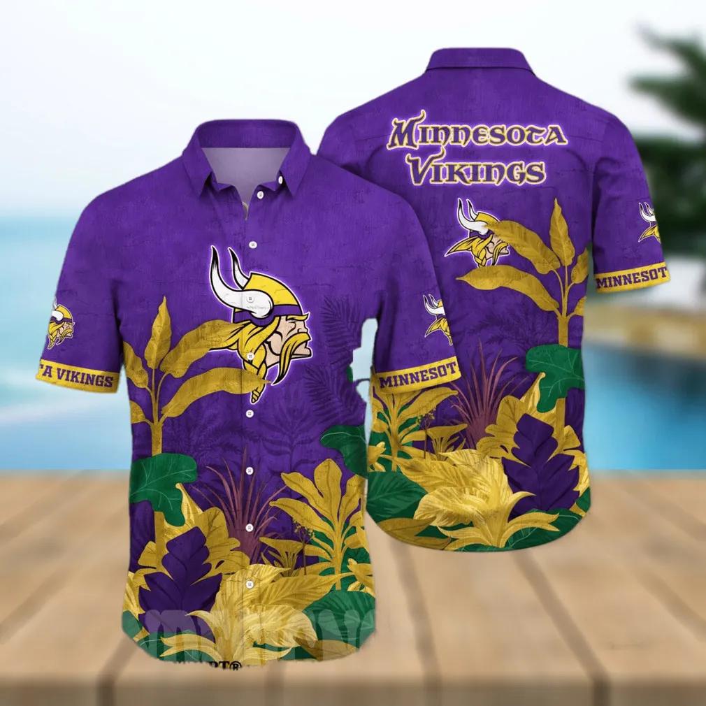 Minnesota Vikings Floral Full Print Unisex Hawaiian Shirt 2, NFL Hawaiian Shirt Moonbestprint