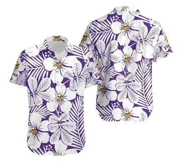 Minnesota Vikings Flower Classic Hawaiian Shirt, NFL Hawaiian Shirt Moonbestprint