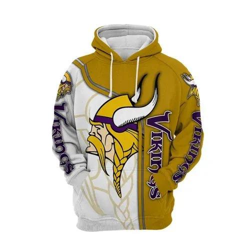 Minnesota Vikings Football Gold Minnesota Vikings 3D Hoodie, NFL Hoodie Moonbestprint