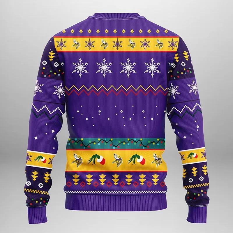 Minnesota Vikings Grinch Christmas Ugly Sweater Moonbestprint