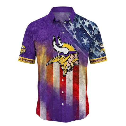 Minnesota Vikings Independence Day Hawaiian Shirt - Moonbestprint