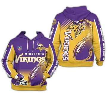 Minnesota Vikings Pullover 3D Hoodie, NFL Hoodie Moonbestprint