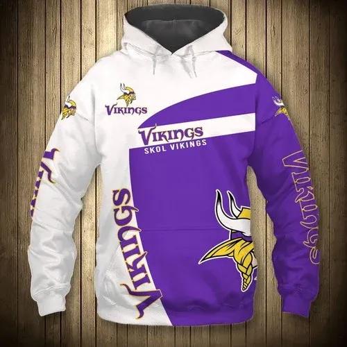 Minnesota Vikings Skol Vikings 3D Hoodie, NFL Hoodie Moonbestprint