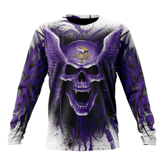 Minnesota Vikings Special Kits With Skull AOP Sweatshirt - Moonbestprint