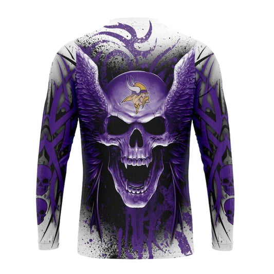 Minnesota Vikings Special Kits With Skull AOP Sweatshirt - Moonbestprint