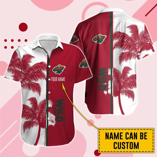Minnesota Wild Custom Hawaii Shirt, NHL Hawaiian Shirt Moonbestprint
