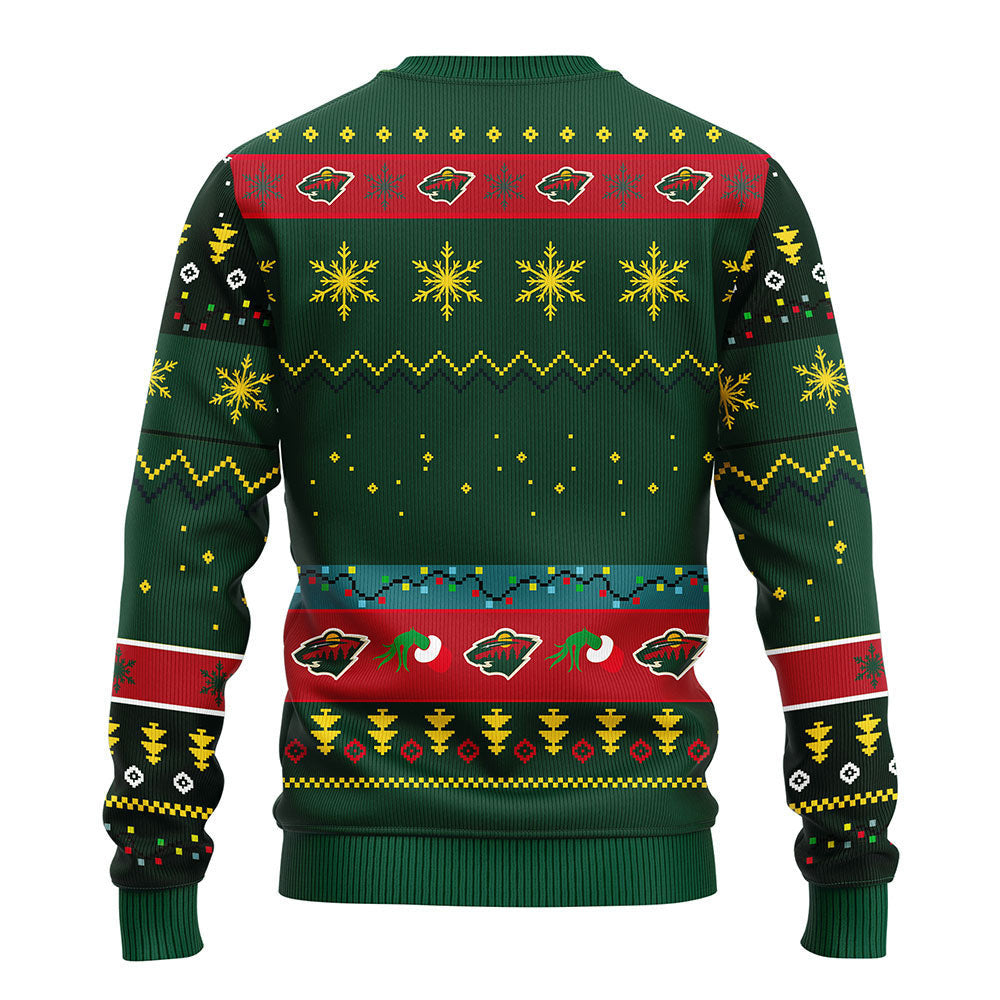 Minnesota Wild Grinch Ugly Christmas Sweater Moonbestprint