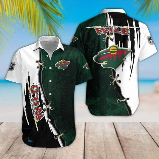 Minnesota Wild NHL Hawaiian Shirt Fan Design, NHL Hawaiian Shirt Moonbestprint