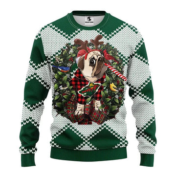Minnesota Wild Pub Dog Ugly Christmas Sweater, NHL Christmas Sweater Moonbestprint