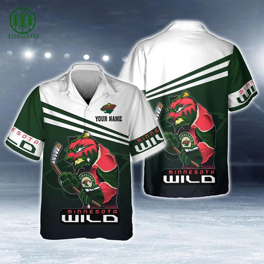 Minnesota Wild Team Hawaiian Shirt 2, NHL Hawaiian Shirt Moonbestprint