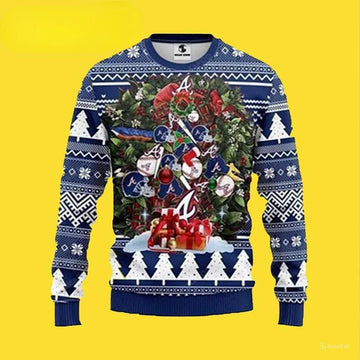 Mlb Atlanta Braves Christmas Tree Ugly Christmas Sweater, MLB Christmas Sweater Moonbestprint