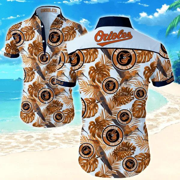 Mlb Baltimore Orioles Hawaiian Graphic Print Short Sleeve Hawaiian Shirt, MLB Hawaiian Shirt Moonbestprint