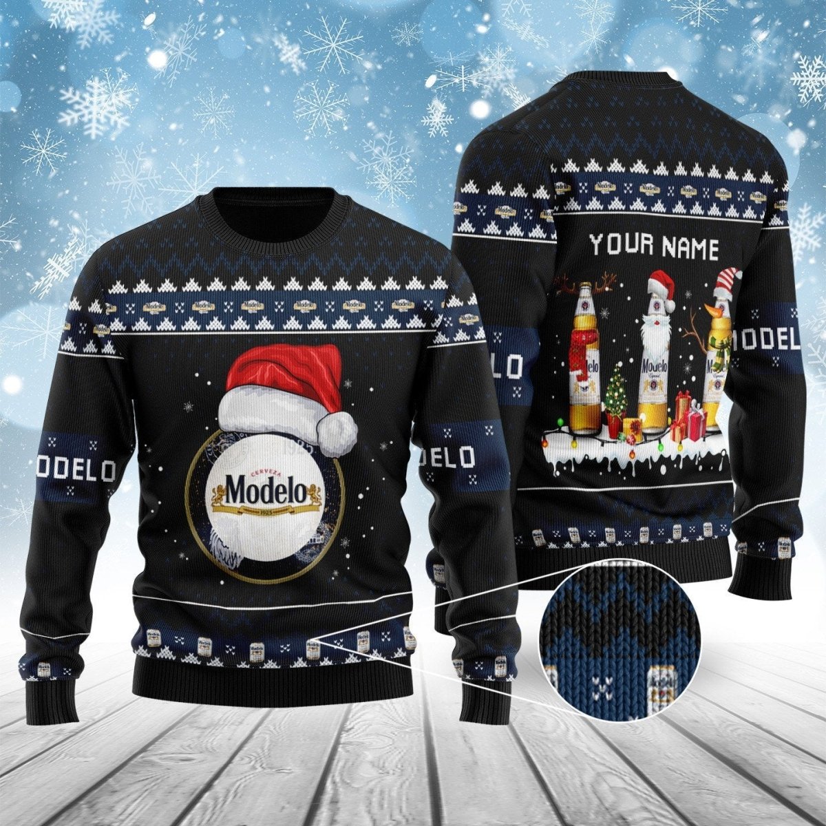 Modelo Bottle Santa Ugly Sweater – Moonbestprint