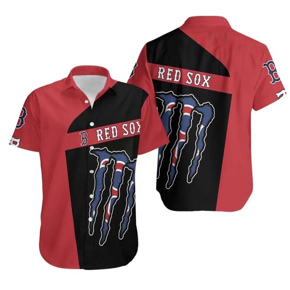 Monster Energy Boston Red Sox Hawaiian Shirt, MLB Hawaiian Shirt Moonbestprint