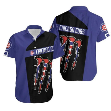 Monster Energy Chicago Cubs Hawaiian Shirt Beach Shirt, MLB Hawaiian Shirt Moonbestprint