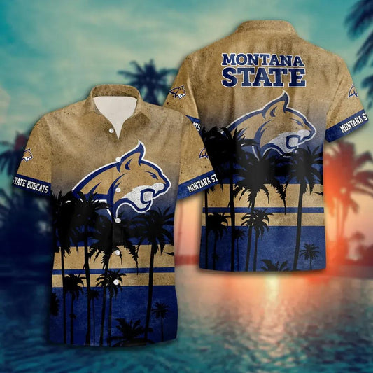 Montana State Bobcats Style Hot Trending Summer Aloha Hawaiian Shirt, NCAA Hawaiian Shirt Moonbestprint