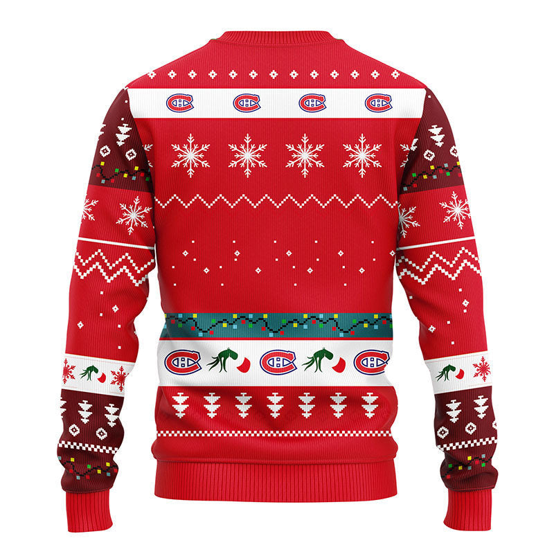 Montreal Canadians 12 Grinch Xmas Day Ugly Christmas Sweater Moonbestprint
