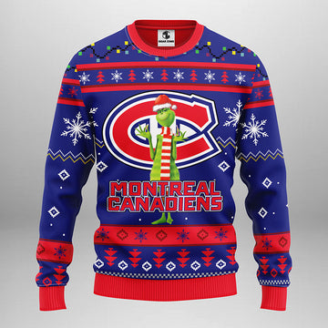 Montreal Canadians Funny Grinch Ugly Christmas Sweater Moonbestprint
