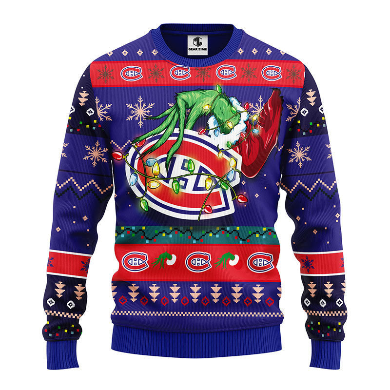 Montreal Canadians Grinch Ugly Christmas Sweater Moonbestprint
