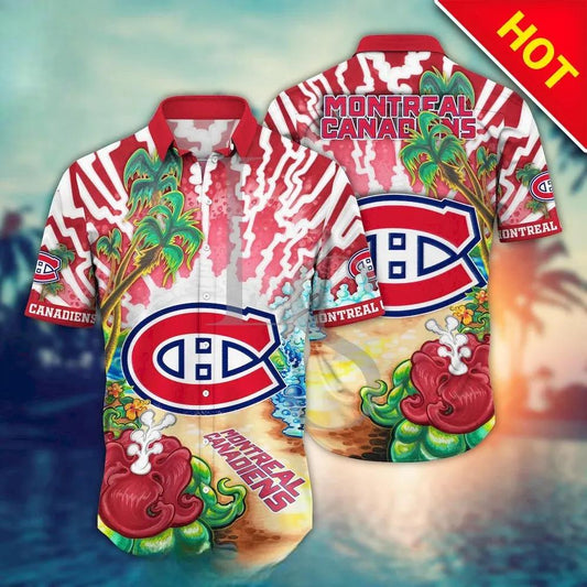 Montreal Canadiens Aloha Island Hawaii Shirt, NHL Hawaiian Shirt Moonbestprint
