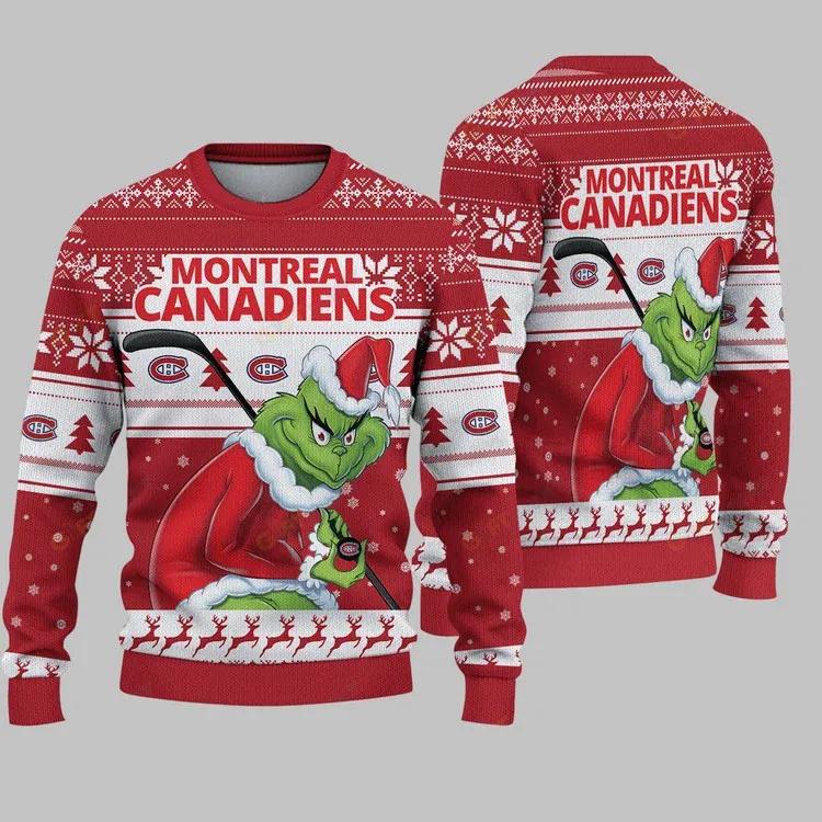 Montreal Canadiens Grinch Stolen Ugly Christmas Sweater, NHL Christmas Sweater Moonbestprint