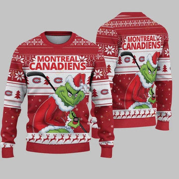 Montreal Canadiens Grinch Stolen Ugly Christmas Sweater, NHL Christmas Sweater Moonbestprint