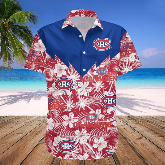Montreal Canadiens Hawaiian Shirt Tropical Seamless- NHL, NHL Hawaiian Shirt Moonbestprint