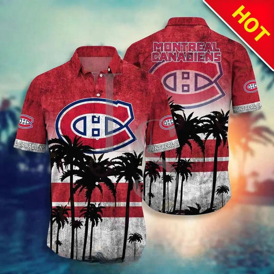 Montreal Canadiens NHL Hawaiian Shirt Style Hot Trending Summer, NHL Hawaiian Shirt Moonbestprint