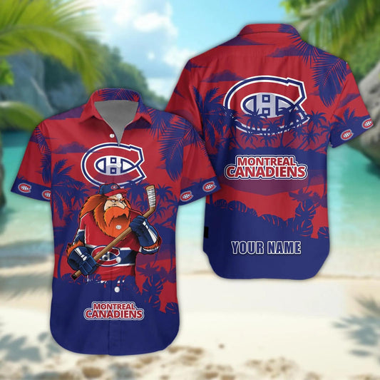 Montreal Canadiens Personalized Hawaiian Shirt – Custom Name, NHL Hawaiian Shirt Moonbestprint