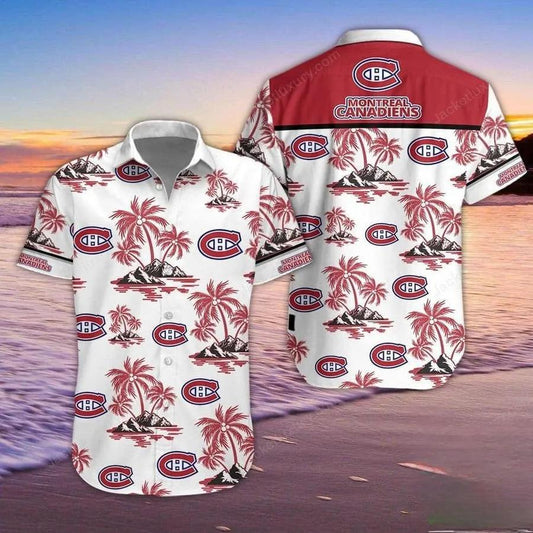 Montreal Canadiens Summer Shirt Hawaiian Shirt, NHL Hawaiian Shirt Moonbestprint