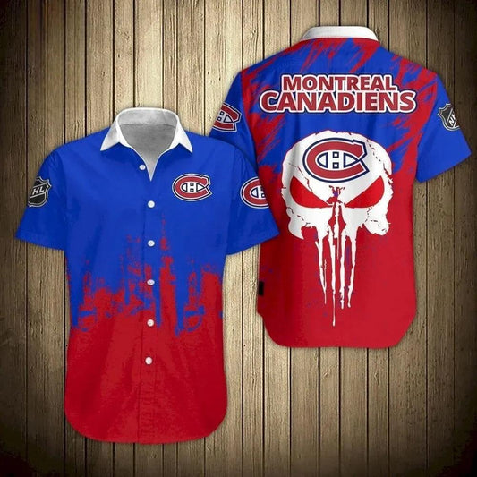 Montreal Canadiens The Punisher Hawaiian Shirt, NHL Hawaiian Shirt Moonbestprint