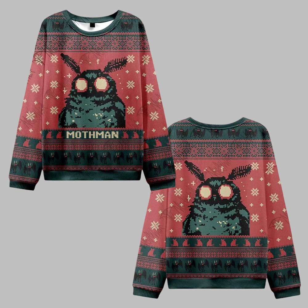 Mothman Ugly Sweater 2026 Christmas - Moonbestprint