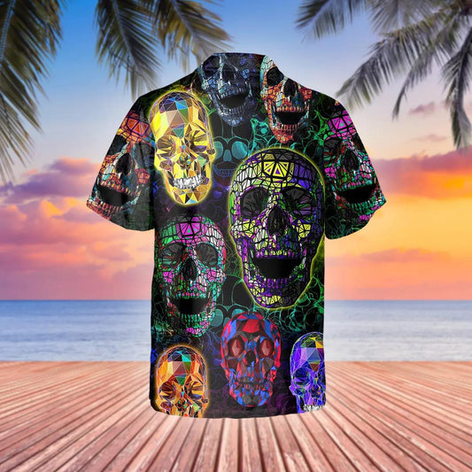Multiverse Skull Hawaiian Shirt, Hawaiian Button Up Shirt, Tropical Shirts For Men Moonbestprint