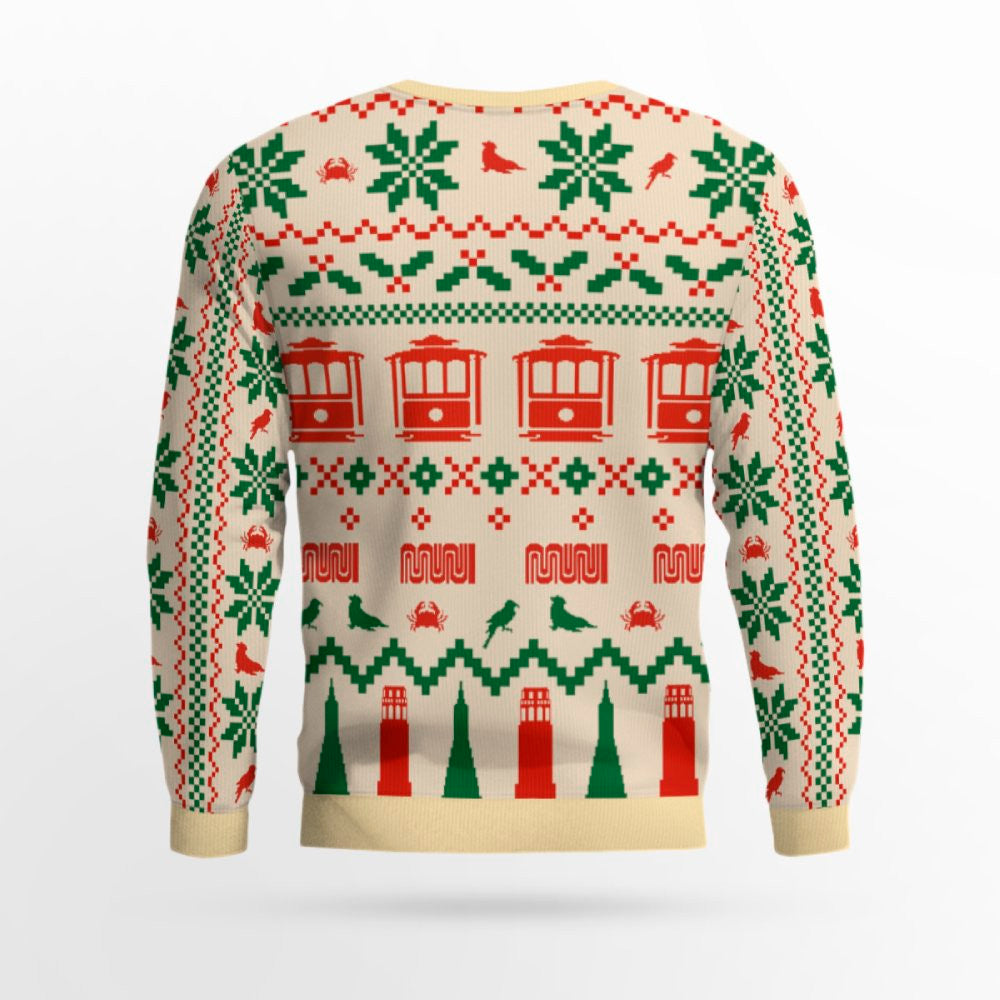 Muni Icons of San Francisco Holiday Christmas Ugly Sweater – Moonbestprint