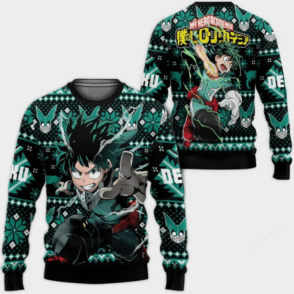 My Hero Academia Anime Izuku Midoriya Ugly Christmas Sweater 2025 – Moonbestprint