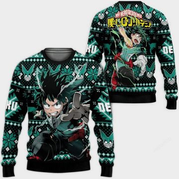 My Hero Academia Anime Izuku Midoriya Ugly Christmas Sweater 2025 – Moonbestprint