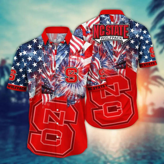 NC State Wolfpack NCAA Flower Aloha Hawaiian Shirt 12, NCAA Hawaiian Shirt Moonbestprint